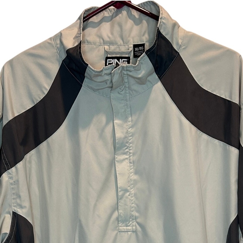 Ping Men's XL Grey Charcoal Short Sleeve Quarter Zip Golf Windbreaker Pullover